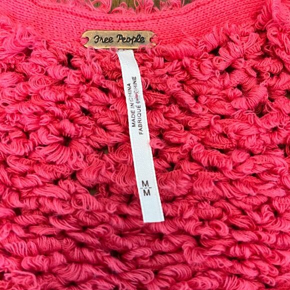 Free People Sand Dune Bell Sleeve Cotton Blend V-neck Sweater - Picture 5 of 12